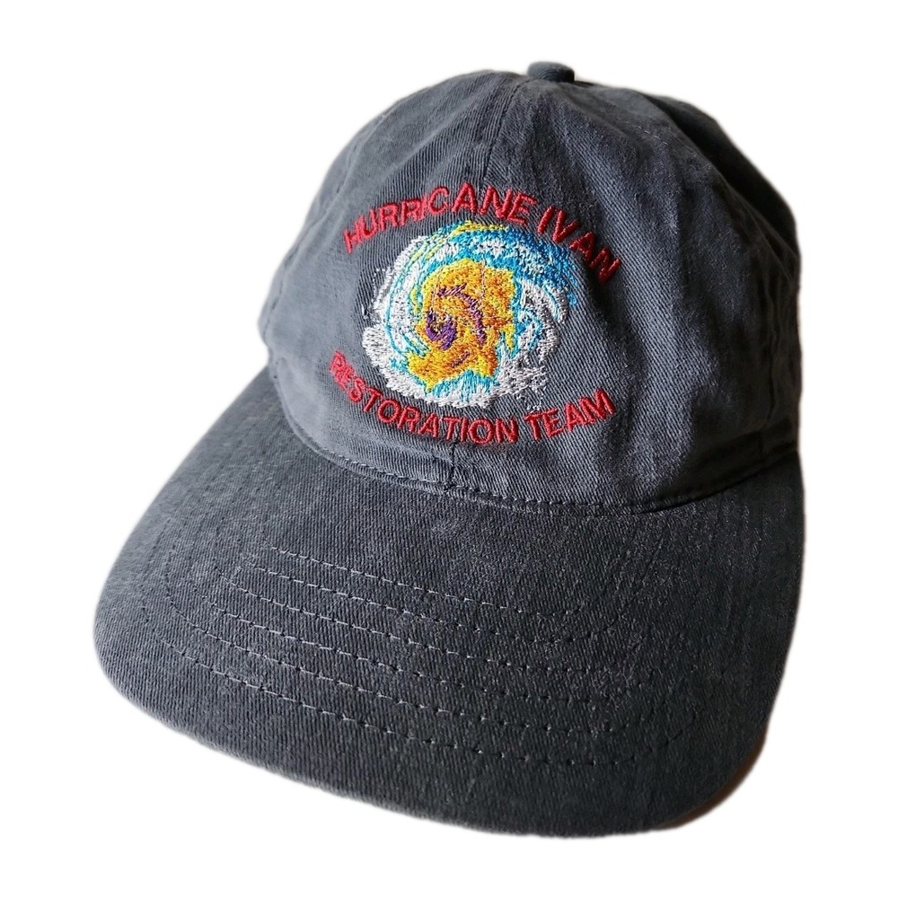 VTG Gulf Power Hurricane Ivan Restoration Team Hat Embroidered Gray Made in USA